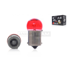 Лампа поворотів та габаритів G18 (BA15D) 12V 10W червона