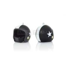 Брелок без ланцюжка HELMET #1 STAR BLACK/WHITE