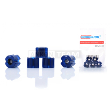 Втулки ковзання штанги коси к‑кт 23.5‑8mm 5шт авіакомпозит +силікон сині