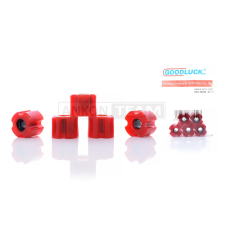 Втулки ковзання штанги коси к‑кт 23.5‑8mm 5шт авіакомпозит +силікон червоні