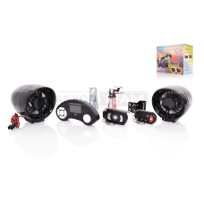 Аудіосистема 2.0 MP3 (Bluetooth/FM/USB/SD) 3", 2 пульти, сигналізація #BT006 (чорна)
