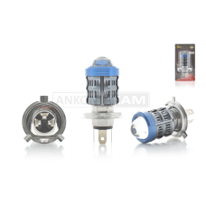 Лампа фари діодна H4 12‑85V, 12W білий/жовтий, лінза, D34 "LIPAI"