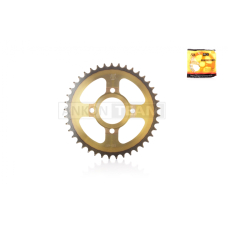 Зірка трансмісії задня 4‑90/64, d58 520‑41T CG250 "KDMOT" (gold/black)