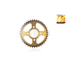Зірка трансмісії задня 4‑90/64, d58 520‑39T CG250 "KDMOT" (gold/black)