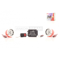 Аудіосистема 2.0 MP3 (FM/USB/SD) 3", 2 пульти, сигналізація #BT003 (чорна)