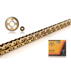 Зірки трансмісії пара Delta 428H‑14/41 +ланцюг 136L "KDMOTO" (GOLD)