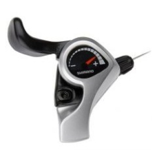 Шифтер Shimano SL-TX50 лівий 3-швидк. (без індексів) + трос, срібл, OEM