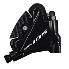 Каліпер гідравл диск гальм Shimano BR-R7070-R, 105, FLAT MOUNT задній без адаптеру, колодка L03A RESIN PAD(W/FIN)