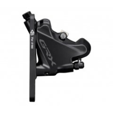 Каліпер гідравл диск гальм Shimano BR-RX400, GRX, передній, FLAT MOUNT, 140/160MM ротор, колодка L03A RESIN PAD(W/FIN)