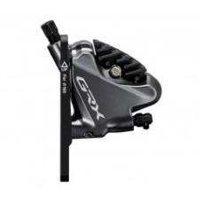 Каліпер гідравл диск гальм Shimano BR-RX810, GRX, передній, FLAT MOUNT, 140/160MM ротор, колодка L03A RESIN PAD(W/FIN)