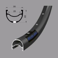 Обід Remerx ATLAS DISC, 26'', 559x23, 32 отв., AV, пістонований, чорний анодований, E-Bike