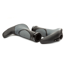 Гріпси ONRIDE HornGrip30, ергономічні з ріжками, два замки, 140 мм, чорний/сірий