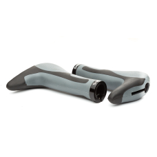 Гріпси ONRIDE HornGrip50, ергономічні з ріжками, два замки, 140 мм, чорний/сірий