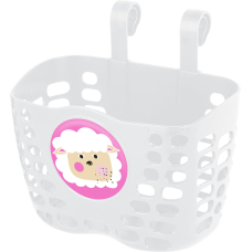 Кошик дитячий пластиковий на кермо KLS Buddy Баранчик, білий