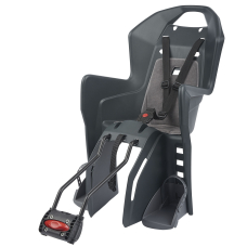 Дитяче крісло заднє POLISPORT Koolah FF 29" на підсідельну трубу, 26"-29", 9-22 кг, темно-сіре
