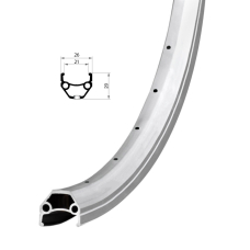 Обід Remerx HIT 21 RX 4521, 26'', 559x21, 32 отв., AV, срібний анодований, V-Br, CNC
