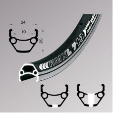 Обід Remerx DRAGON LINE RX 719, 26'', 559x19, 32 отв., AV, чорний анодований, V-Br, CNC