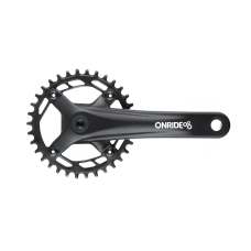 Комплект шатунів ONRIDE Solo 1110, під квадрат, 170 мм, 34T, BCD 104 мм, на 11/10/9 шв., чорний