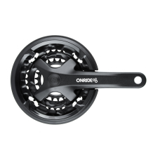 Комплект шатунів ONRIDE Trio 850P, під квадрат, 170 мм, 42-32-22Т, на 8/7/6 шв., з захистом, чорний