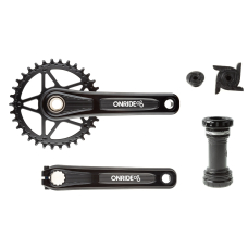 Комплект шатунів ONRIDE Solo Pro 1220, під Hollowtech, 170 мм, 34Т, на 12/11 шв., з кареткою, чорний