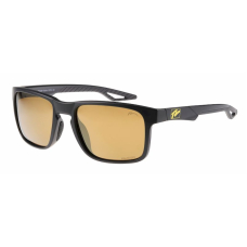 Окуляри Relax Baltra чорні матові, лінза smoke (Polarized TAC 1,1 mm), gold mirror, кат. 3