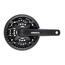 Комплект шатунів ONRIDE Trio 830P, квадрат, 175 мм, 42-32-22Т, 6/7/8 шв., чорний (конверт)