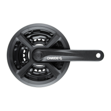 Комплект шатунів ONRIDE Trio 820P, під квадрат, 175 мм, 42-34-24Т, на 6/7/8 шв., чорний